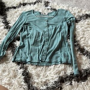 teal green long sleeve